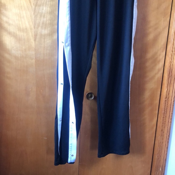 Vintage Jockey Tearaway Pants Black & White XL 90s y2k - Picture 3 of 7